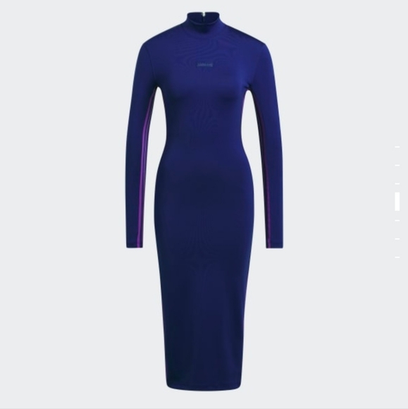 adidas X IVY PARK SPANDEX DRESS Size Large Legacy Indigo - Picture 4 of 9
